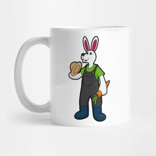 Rabbit as Farmer with Carrot & Hat Mug